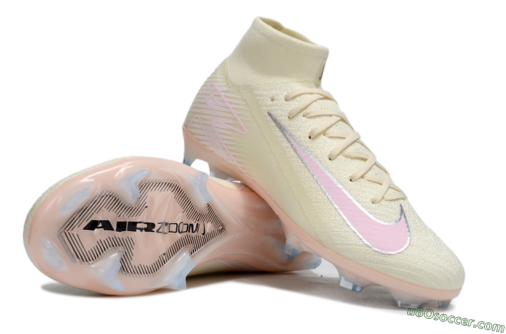 Nike Air Zoom Mercurial Superfly 10 Elite FG Firm Ground Soccer Cleats - Yellow/Pink/Silver 4