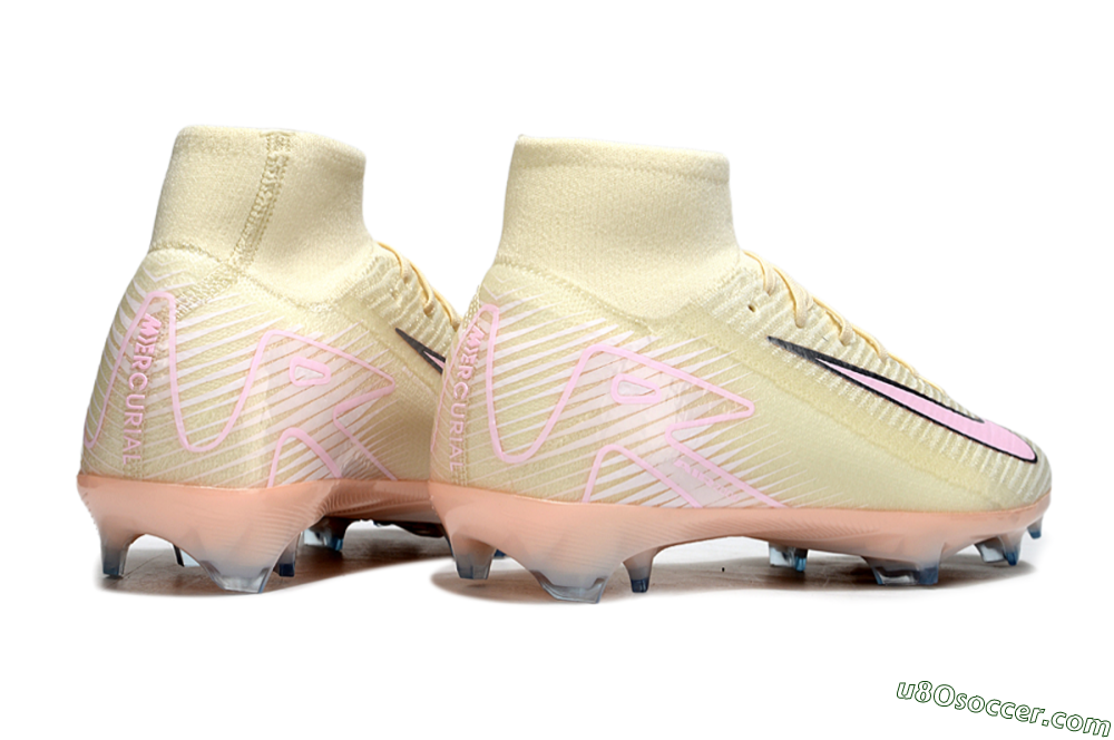 Nike Air Zoom Mercurial Superfly 10 Elite FG Firm Ground Soccer Cleats - Yellow/Pink/Silver 7