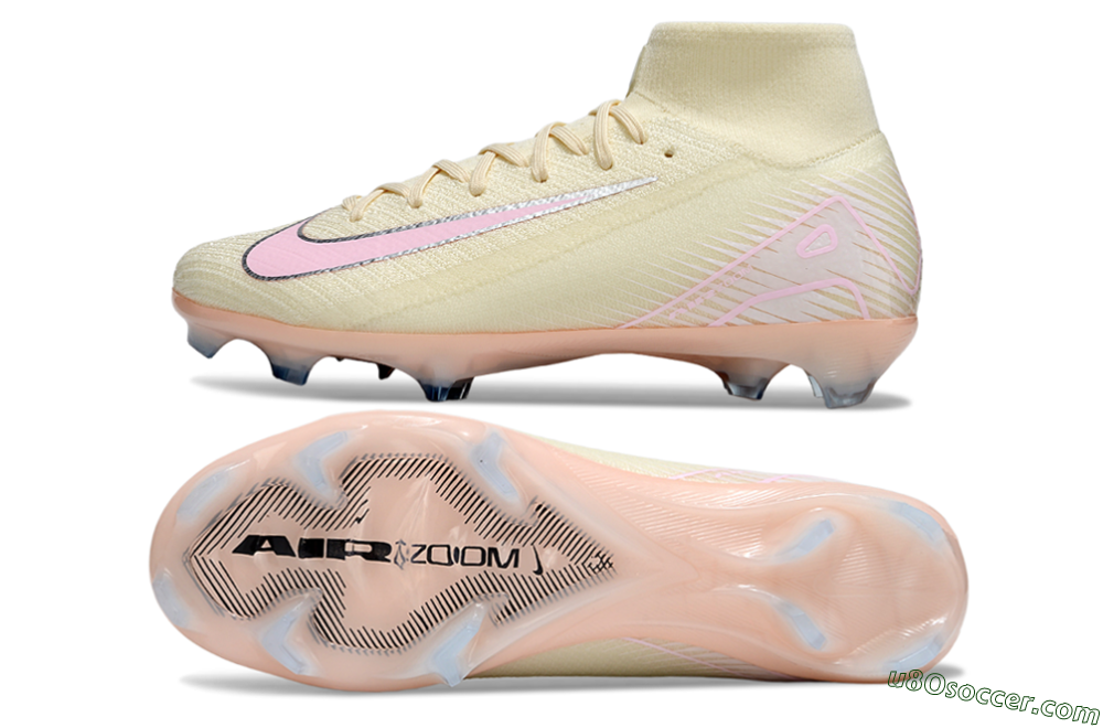 Nike Air Zoom Mercurial Superfly 10 Elite FG Firm Ground Soccer Cleats - Yellow/Pink/Silver 0