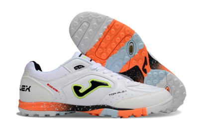 Joma Top Flex TF Artificial Turf Soccer Shoes - White/Black/Yellow