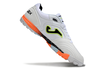 Joma Top Flex TF Artificial Turf Soccer Shoes - White/Black/Yellow