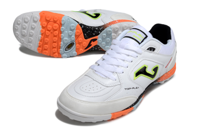 Joma Top Flex TF Artificial Turf Soccer Shoes - White/Black/Yellow