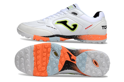 Joma Top Flex TF Artificial Turf Soccer Shoes - White/Black/Yellow