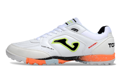 Joma Top Flex TF Artificial Turf Soccer Shoes - White/Black/Yellow