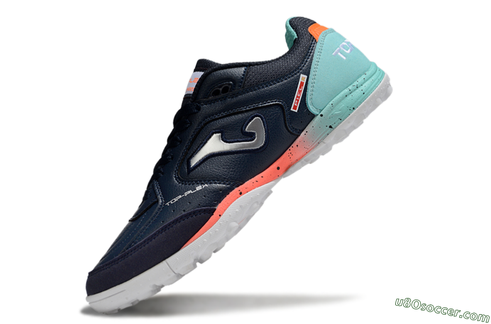 Joma Top Flex TF Artificial Turf Soccer Shoes - Blue/Silver/Jade 5