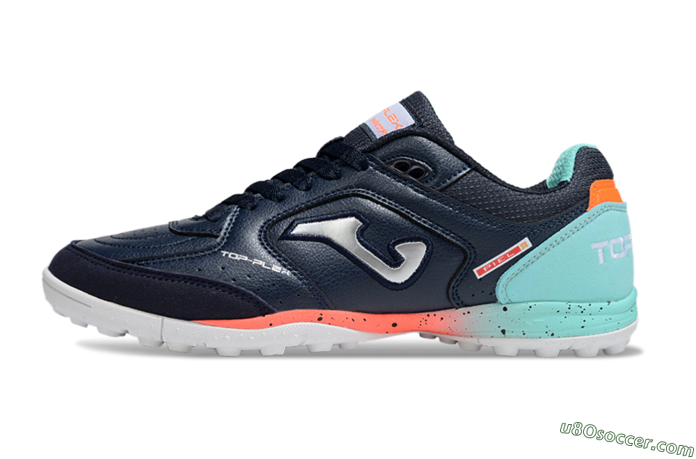 Joma Top Flex TF Artificial Turf Soccer Shoes - Blue/Silver/Jade 2