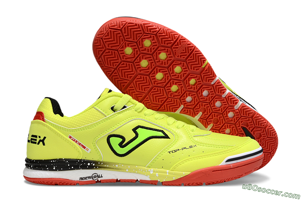 Joma Top Flex IC Indoor & Futsal Soccer Shoes - Yellow/Red/Black 1