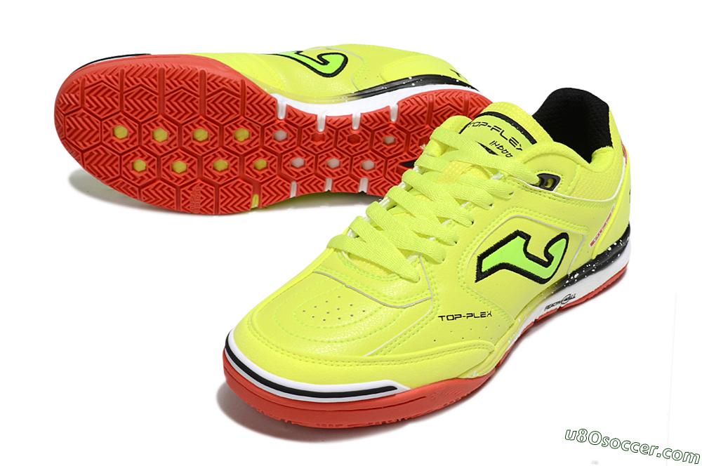 Joma Top Flex IC Indoor & Futsal Soccer Shoes - Yellow/Red/Black 3