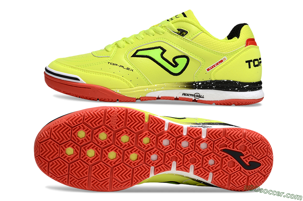 Joma Top Flex IC Indoor & Futsal Soccer Shoes - Yellow/Red/Black 0