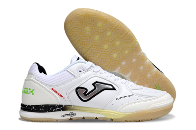 Joma Top Flex IC Indoor & Futsal Soccer Shoes - White/Silver/Black