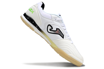 Joma Top Flex IC Indoor & Futsal Soccer Shoes - White/Silver/Black