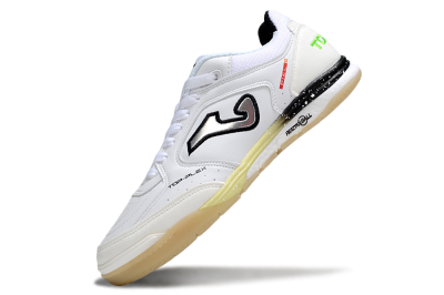 Joma Top Flex IC Indoor & Futsal Soccer Shoes - White/Silver/Black
