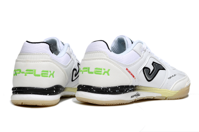 Joma Top Flex IC Indoor & Futsal Soccer Shoes - White/Silver/Black