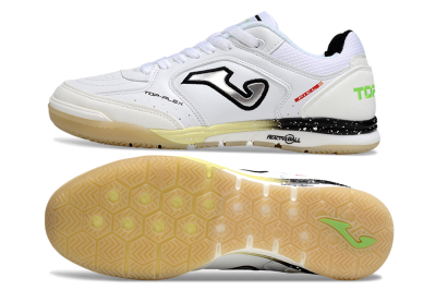 Joma Top Flex IC Indoor & Futsal Soccer Shoes - White/Silver/Black
