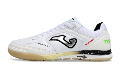 Joma Top Flex IC Indoor & Futsal Soccer Shoes - White/Silver/Black