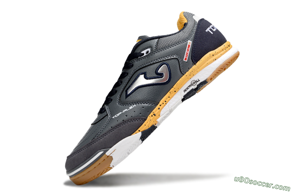 Joma Top Flex IC Indoor & Futsal Soccer Shoes - Grey/Silver/Black 5