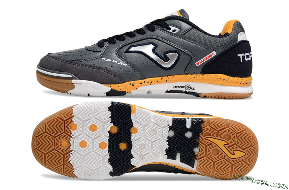 Joma Top Flex IC Indoor & Futsal Soccer Shoes - Grey/Silver/Black 0