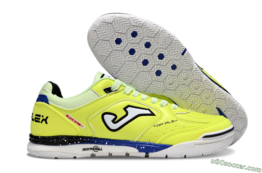 Joma Top Flex IC Indoor & Futsal Soccer Shoes - Yellow/Blue/White 1