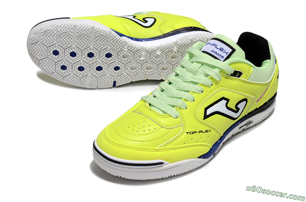 Joma Top Flex IC Indoor & Futsal Soccer Shoes - Yellow/Blue/White 3