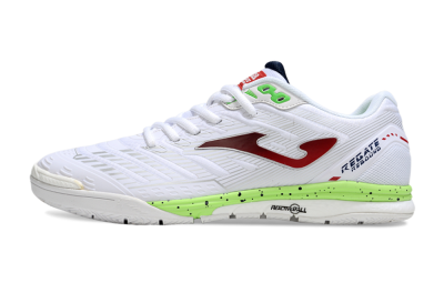 Joma Top Flex IC Indoor & Futsal Soccer Shoes - White/Red/Yellow