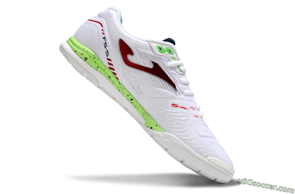 Joma Top Flex IC Indoor & Futsal Soccer Shoes - White/Red/Yellow 4