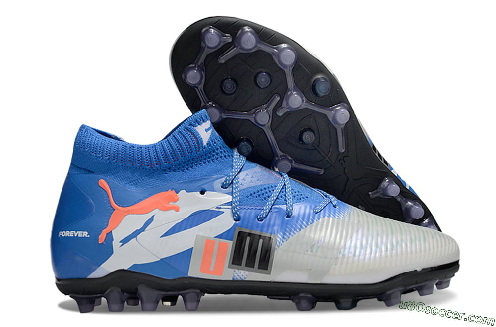 Puma Future 8 Ultimate MG Multi Ground Soccer Cleats - Blue/Red/Black 1