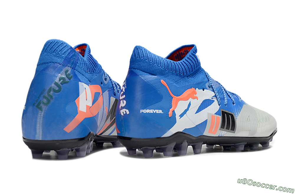 Puma Future 8 Ultimate MG Multi Ground Soccer Cleats - Blue/Red/Black 6