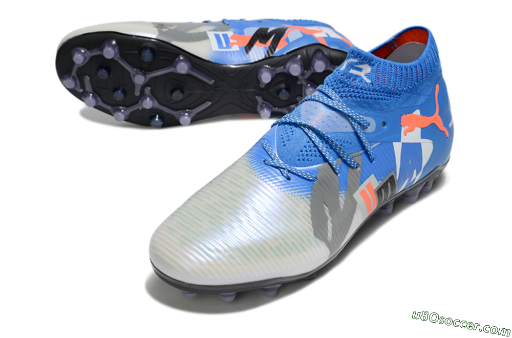 Puma Future 8 Ultimate MG Multi Ground Soccer Cleats - Blue/Red/Black 3
