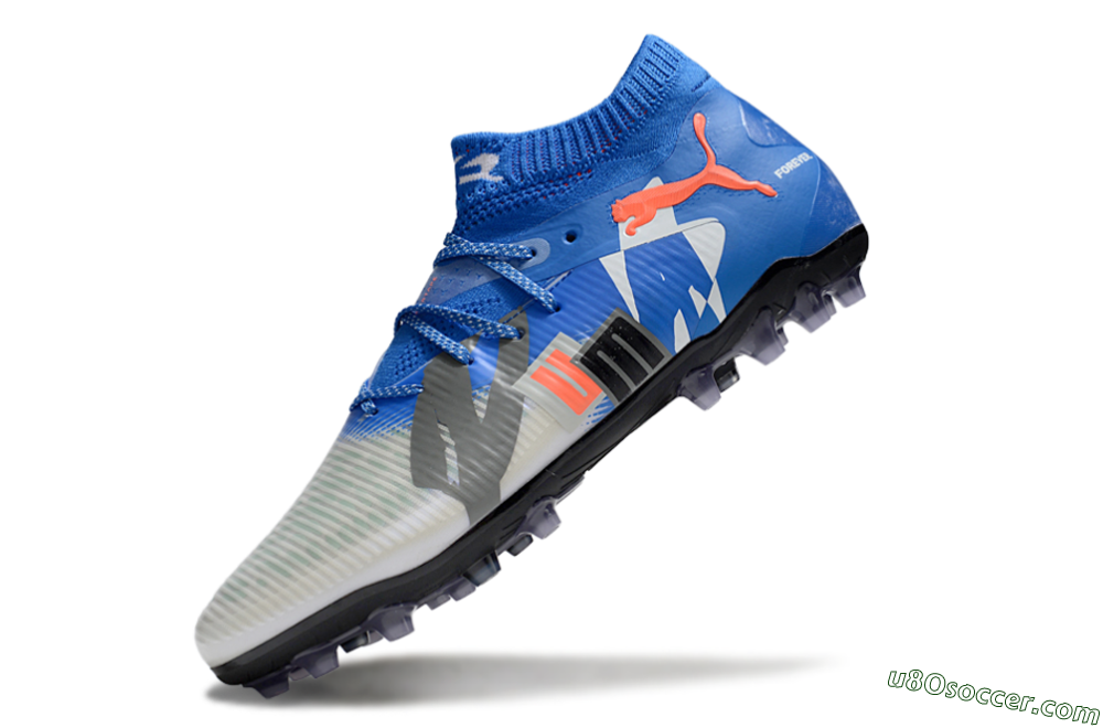 Puma Future 8 Ultimate MG Multi Ground Soccer Cleats - Blue/Red/Black 5