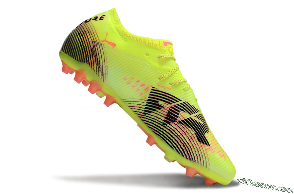 Puma Future 8 Ultimate MG Multi Ground Soccer Cleats - Yellow/Black/Red 4