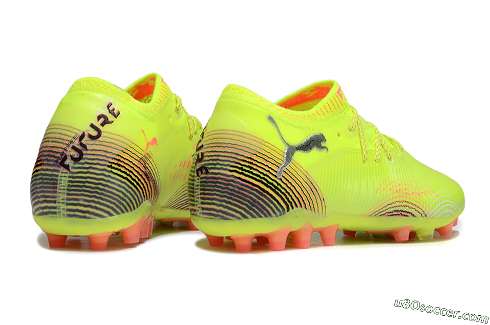 Puma Future 8 Ultimate MG Multi Ground Soccer Cleats - Yellow/Black/Red 6