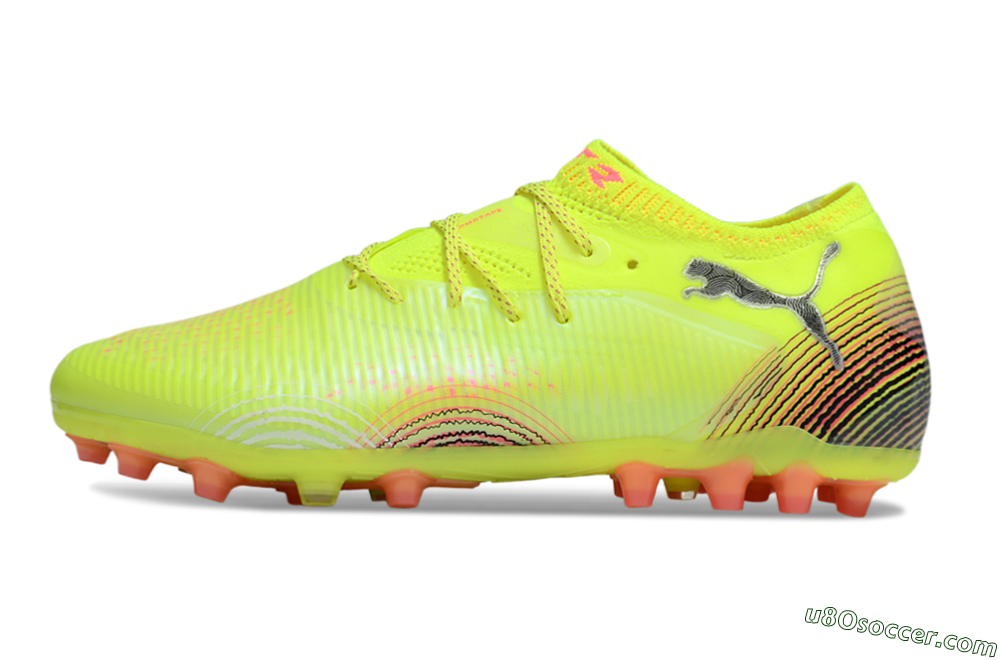 Puma Future 8 Ultimate MG Multi Ground Soccer Cleats - Yellow/Black/Red 2