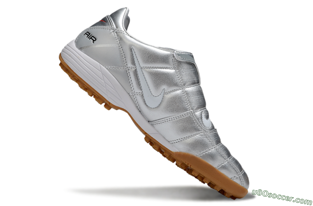 Nike Air Zoom Total 90 III TF Artificial Turf Soccer Shoes - Silver/White/Brown 4