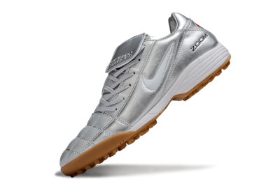 Nike Air Zoom Total 90 III TF Artificial Turf Soccer Shoes - Silver/White/Brown