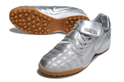 Nike Air Zoom Total 90 III TF Artificial Turf Soccer Shoes - Silver/White/Brown