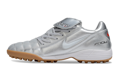 Nike Air Zoom Total 90 III TF Artificial Turf Soccer Shoes - Silver/White/Brown