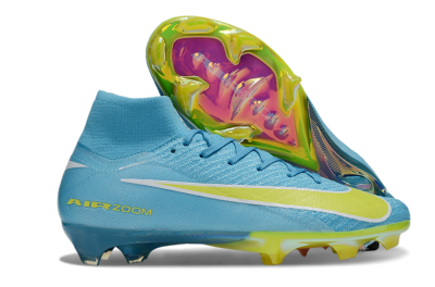 Nike Air Zoom Mercurial Superfly 10 Elite FG Firm Ground Soccer Cleats - Jade/Yellow/White