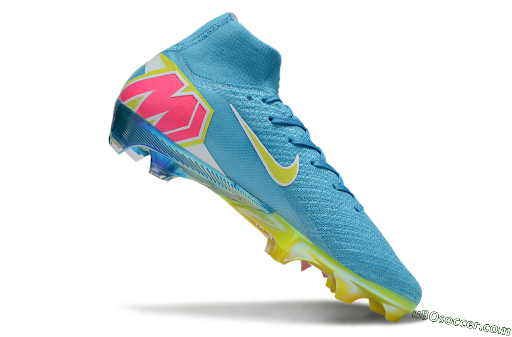 Nike Air Zoom Mercurial Superfly 10 Elite FG Firm Ground Soccer Cleats - Jade/Yellow/White 4