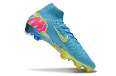 Nike Air Zoom Mercurial Superfly 10 Elite FG Firm Ground Soccer Cleats - Jade/Yellow/White