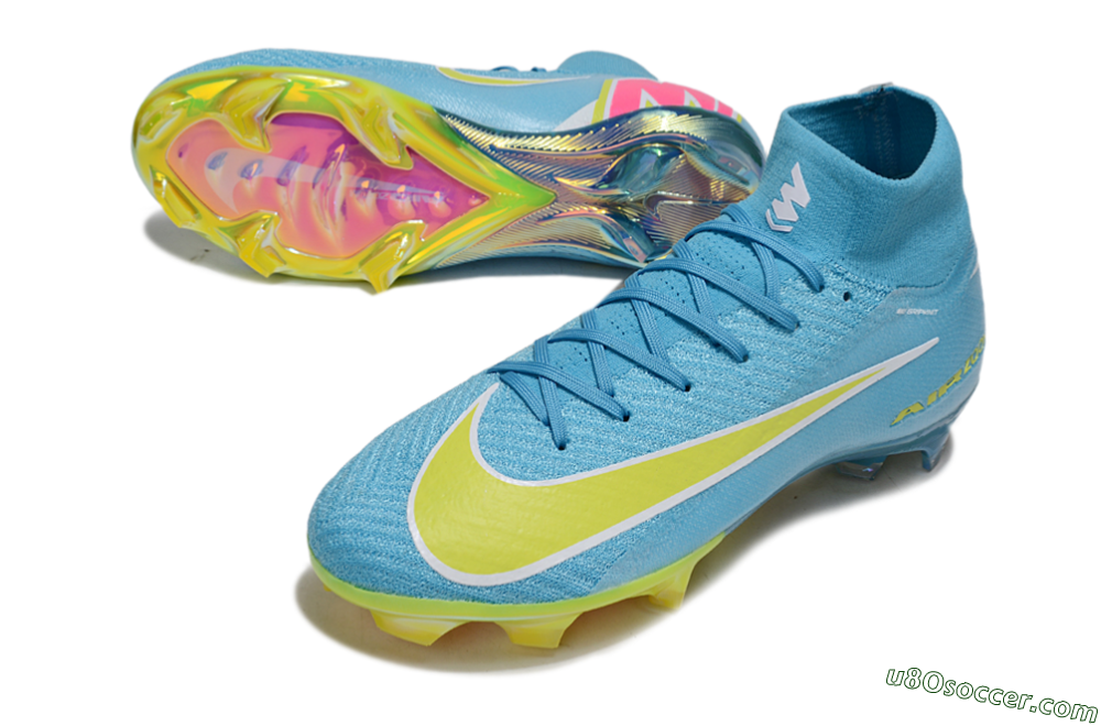 Nike Air Zoom Mercurial Superfly 10 Elite FG Firm Ground Soccer Cleats - Jade/Yellow/White 3
