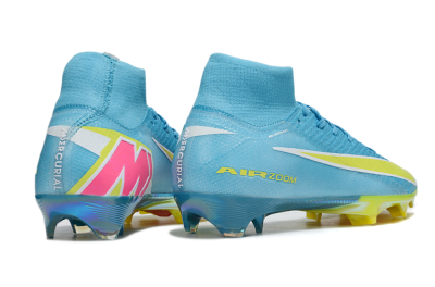 Nike Air Zoom Mercurial Superfly 10 Elite FG Firm Ground Soccer Cleats - Jade/Yellow/White