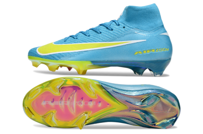 Nike Air Zoom Mercurial Superfly 10 Elite FG Firm Ground Soccer Cleats - Jade/Yellow/White