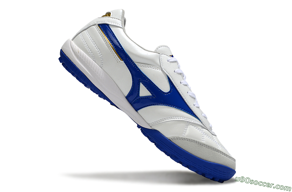 Mizuno Morelia Neo TF Artificial Turf Soccer Shoes - White/Blue/Grey 4