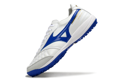 Mizuno Morelia Neo TF Artificial Turf Soccer Shoes - White/Blue/Grey