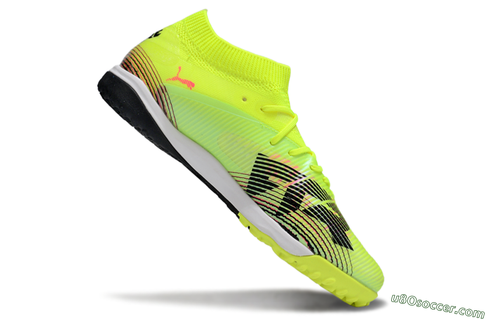 Puma Future 8 Ultimate TF Artificial Turf Soccer Shoes - Yellow/Black/Red 4