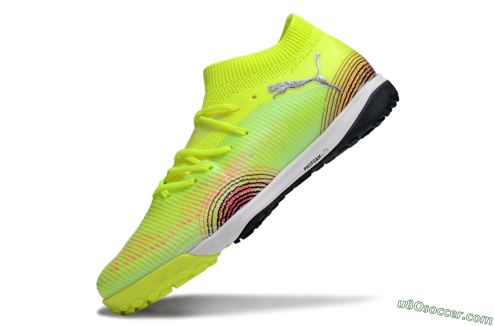 Puma Future 8 Ultimate TF Artificial Turf Soccer Shoes - Yellow/Black/Red 5