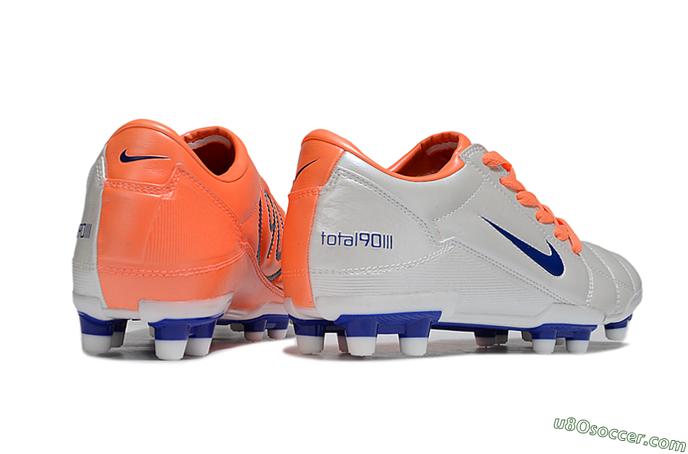 Nike Total 90 III FG Firm Ground Soccer Cleats - White/Blue/Red 6