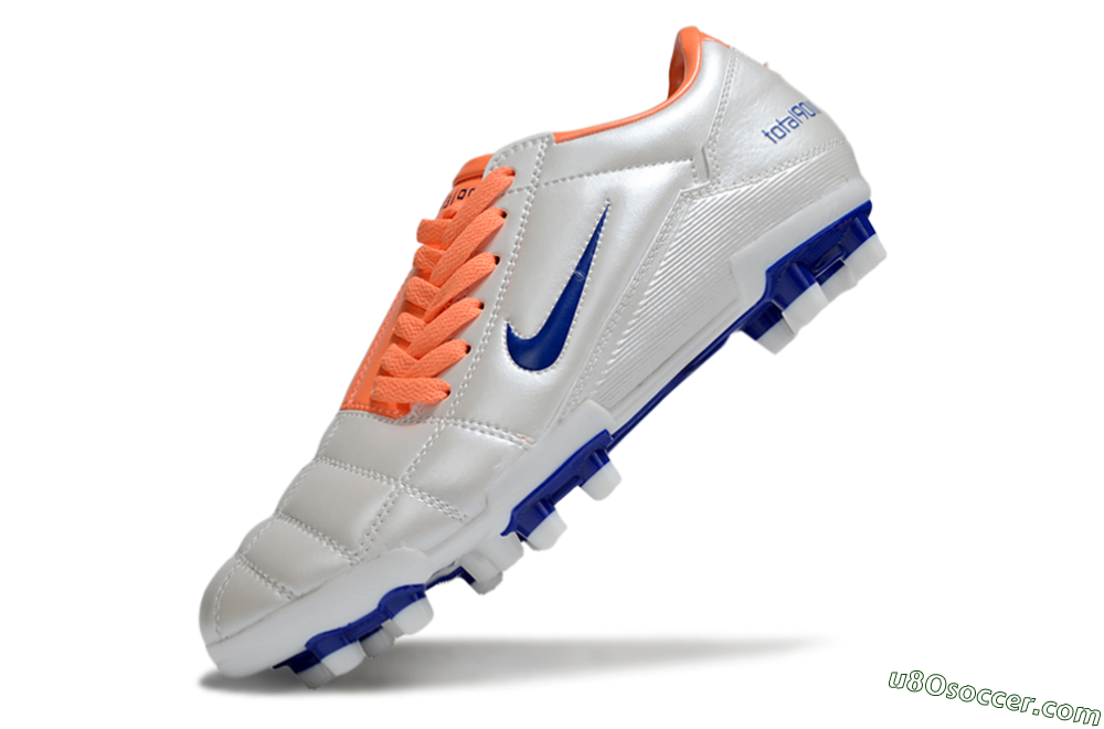 Nike Total 90 III FG Firm Ground Soccer Cleats - White/Blue/Red 5