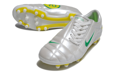 Nike Total 90 III FG Firm Ground Soccer Cleats - White/Green/Yellow