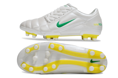 Nike Total 90 III FG Firm Ground Soccer Cleats - White/Green/Yellow